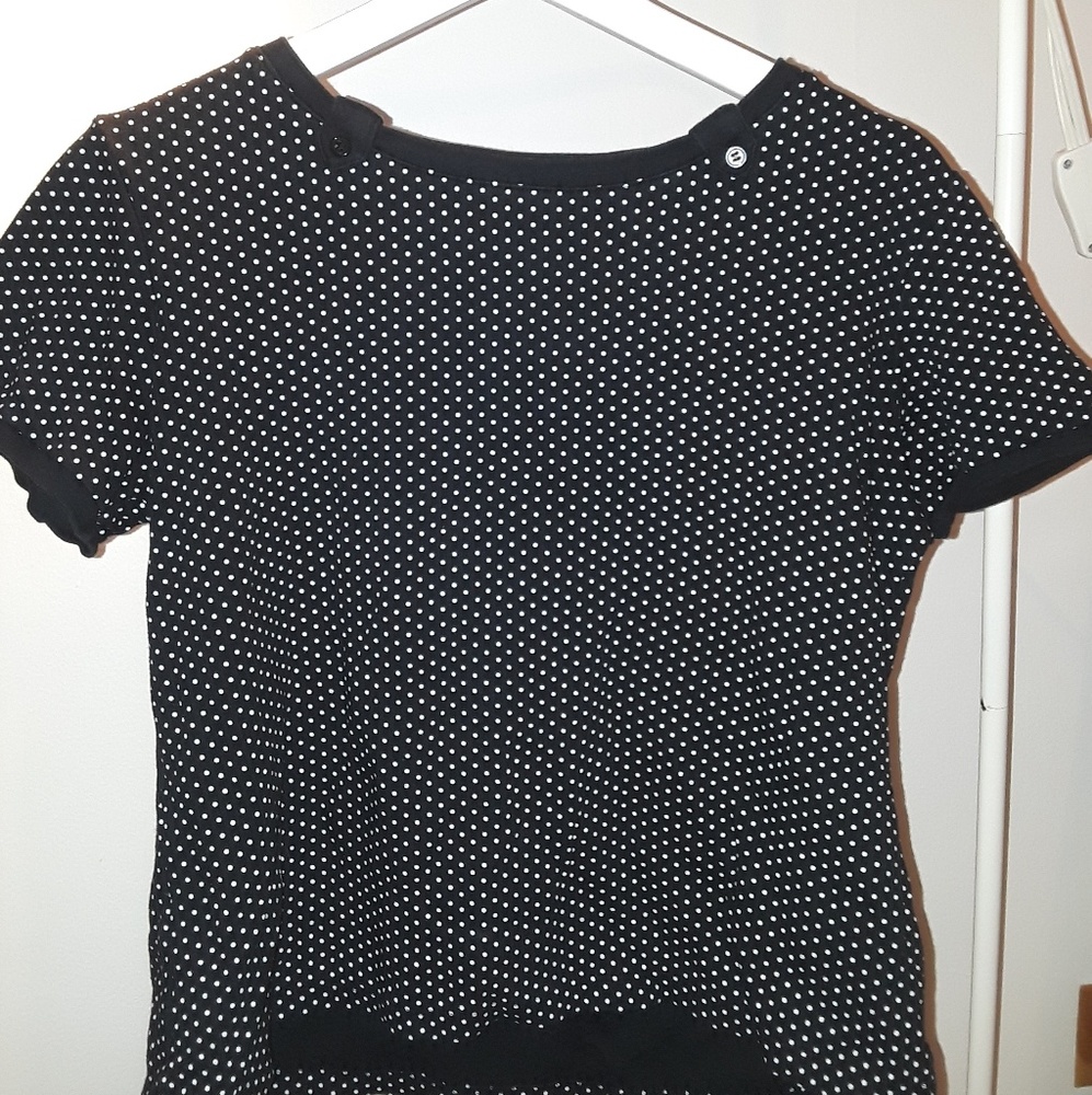 Black crop with white dots